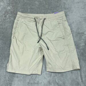 Unionbay Khaki Mens Elastic Waist Shorts Lightweight Size 30 a0075